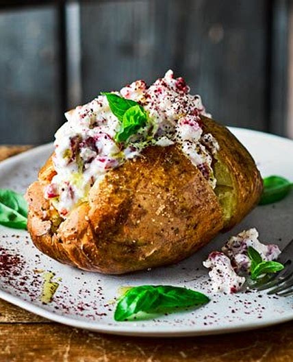 Jacket potato with whipped feta & sumac