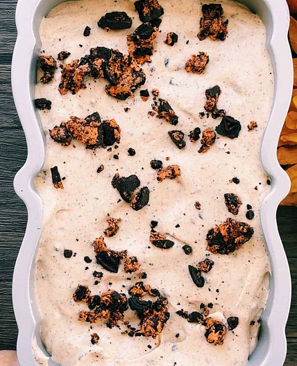Salted Pumpkin Ice Cream with Pumpkin Cookie Crumbles
