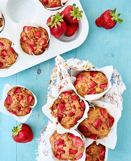 Super-Powered Strawberry Banana Muffins