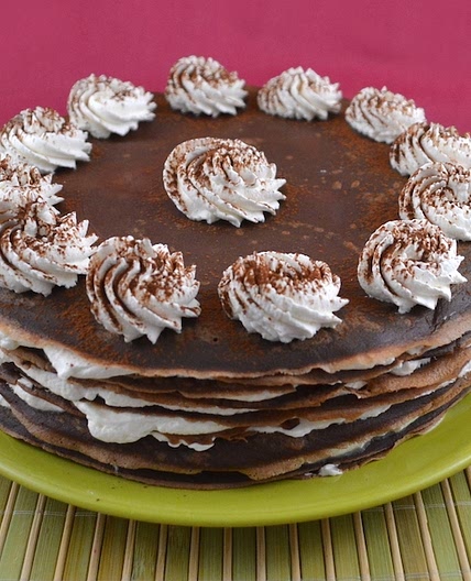 Torta di crepes al tiramisù
