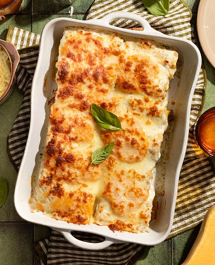 High-Protein Butternut Squash Lasagna Rollups