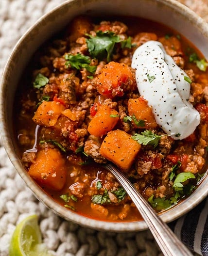 No Bean Turkey and Sweet Potato Chili