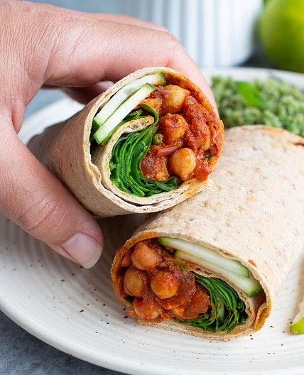 Smoky Chickpea Lavash Wrap