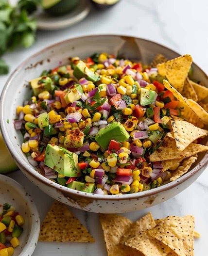 Roasted Corn Avocado Salsa