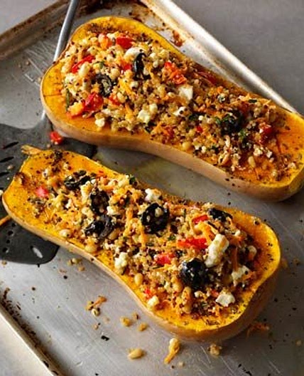 Stuffed butternut squash with quinoa