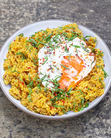 Butter Curried Rice and Egg
