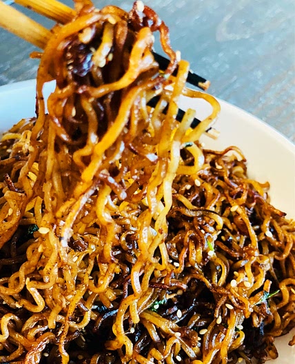 Stir Fried Garlic Ramen Noodles