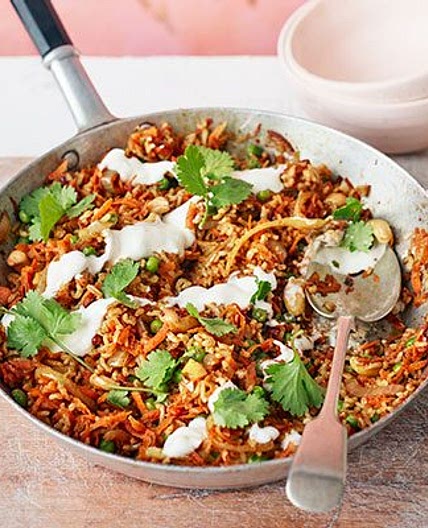 Carrot biryani