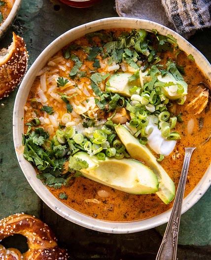 Spicy Buffalo White Chicken Chili