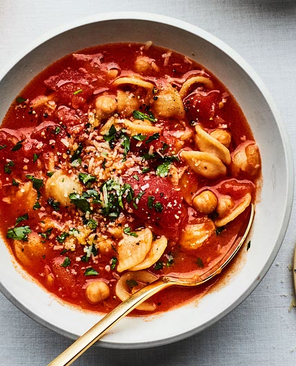 Brothy Pasta with Chickpeas