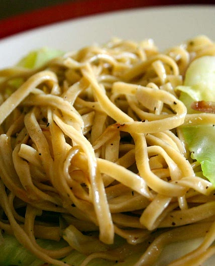 Fried Cabbage and Egg Noodles