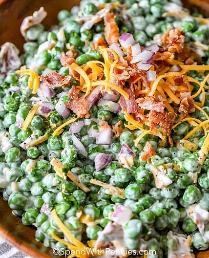 The Best Bacon Pea Salad