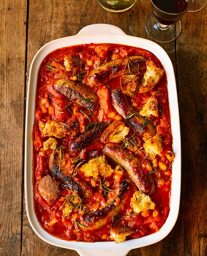 Comforting sausage bake