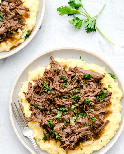 Slow Cooker Balsamic Shredded Beef