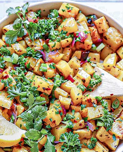 Middle Eastern Potatoes (Roasted and Spicy!)