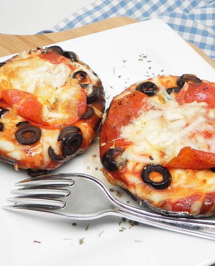 Air Fryer Portobello Pizzas for Two