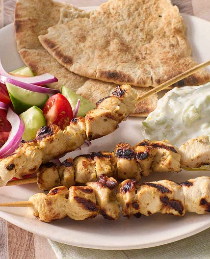 Chicken Souvlaki with Tzatziki Sauce
