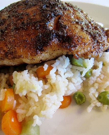 Blackened Catfish and Spicy Rice