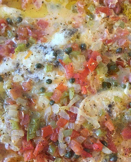 Tilapia with Green Tomato Tapenade