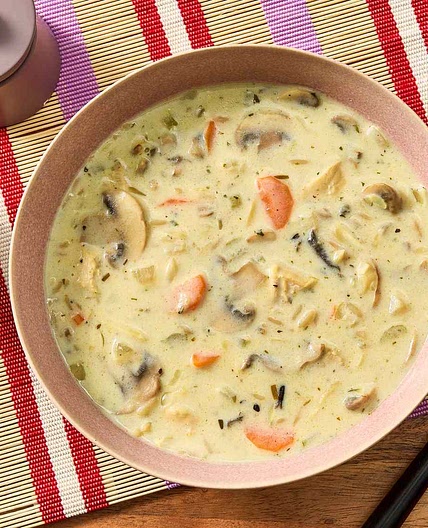 Chicken and Mushroom Wild Rice Soup