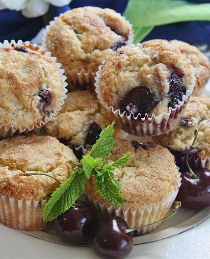 Fresh Cherry Muffins