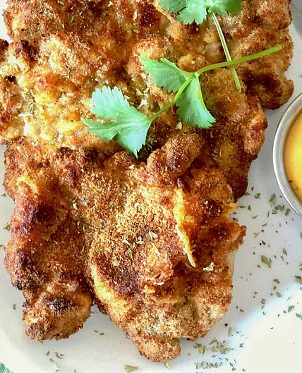Air Fryer Chicken Thigh Schnitzel