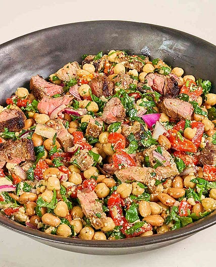 Steak Chimichurri Dense Bean Salad