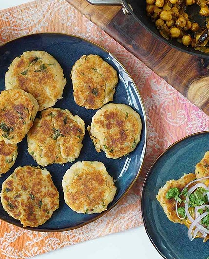 Indian Chole Aloo Tikki