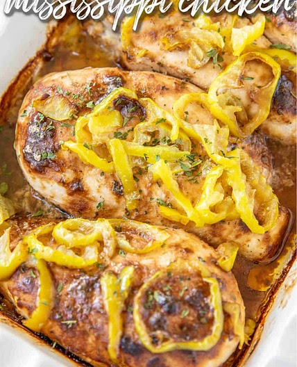 Oven Baked Mississippi Chicken