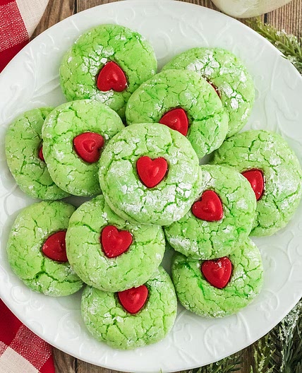 Grinch Cake Mix Cookies