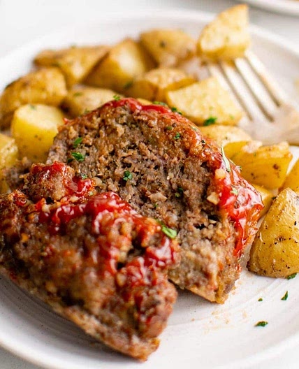 Sheet Pan Meatloaf and Potatoes