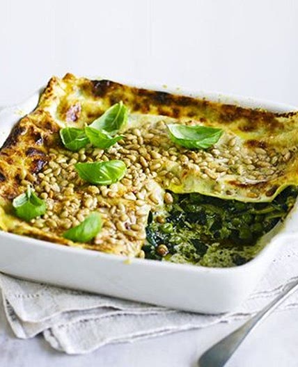 Easy pesto lasagne