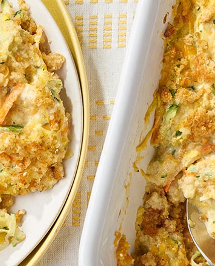 Creamy Cheddar Squash Bake