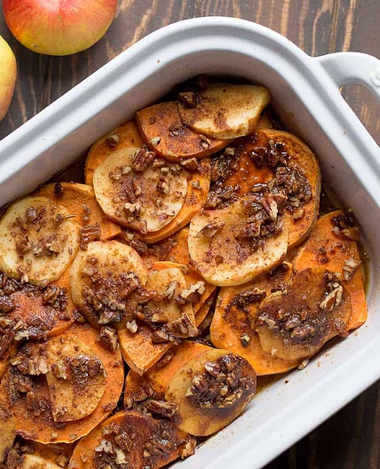 Lightened Up Sweet Potato Apple Casserole
