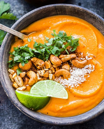 Thai Sweet Potato Carrot Soup