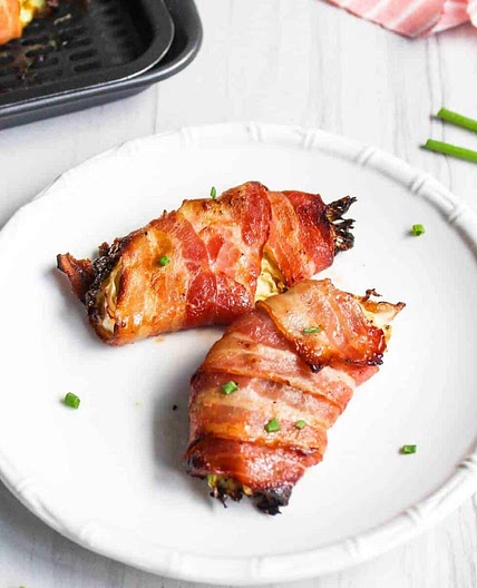 Bacon Wrapped Air Fryer Cabbage Wedges