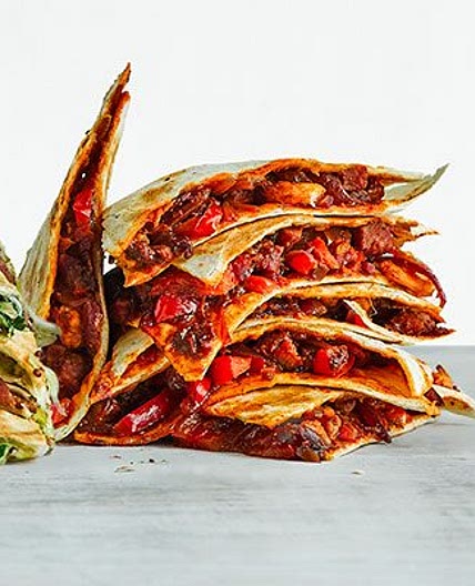 Prawn & chorizo quesadilla