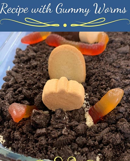 Halloween Dirt Cake Recipe with Gummy Worms