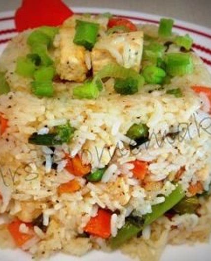 Vegetable Fried Rice With Tofu