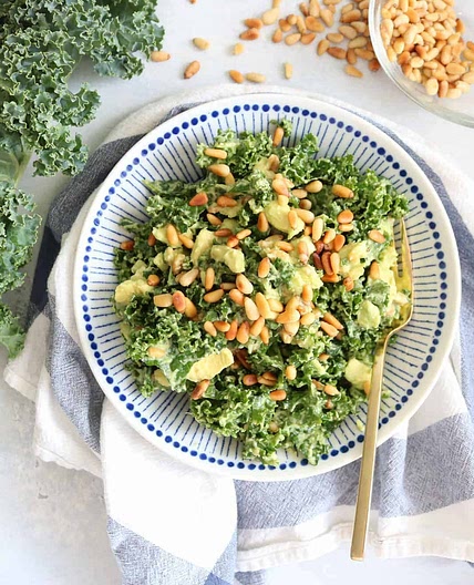 Lemon and Avocado Kale Salad