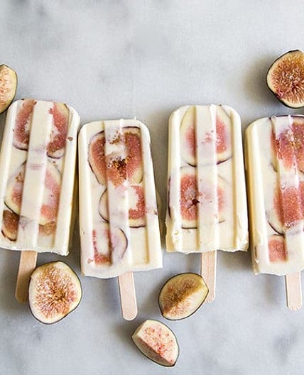 Whiskey Yogurt Fig Popsicles