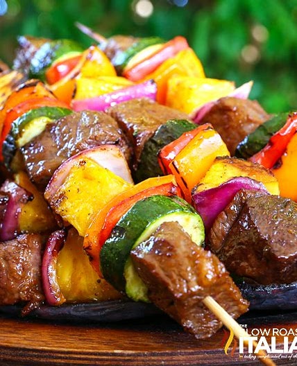 Grilled Hawaiian Beef Kabobs