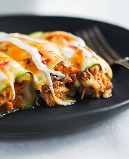Low-carb Chicken Zucchini Enchilada