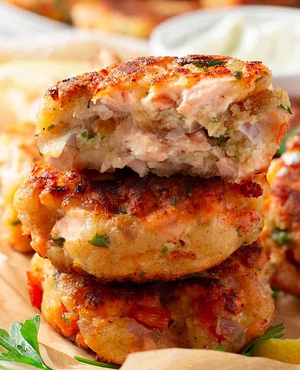Skillet Fried Salmon Patties
