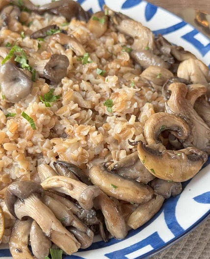 Farro Pilaf With Mushrooms