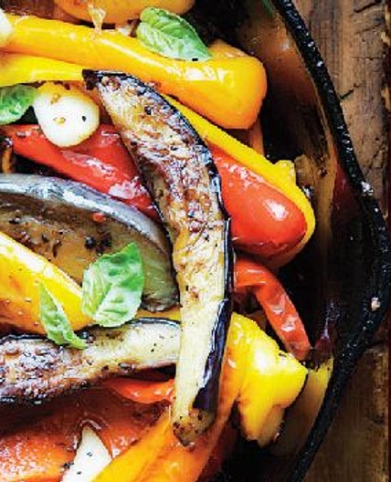Spiced Peppers and Eggplant