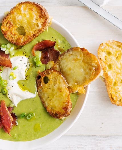 Fully-loaded slow-cooker pea soup