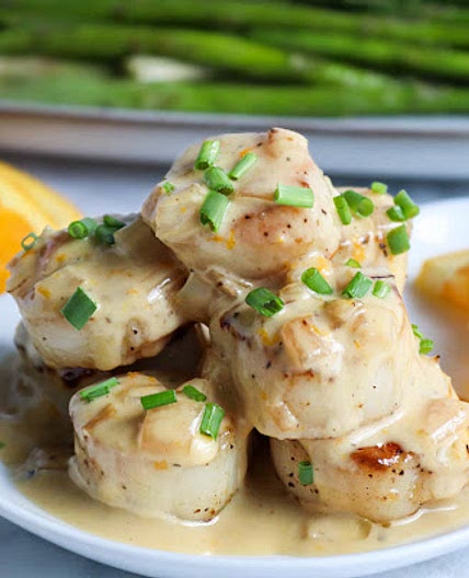Scallops With Grand Marnier