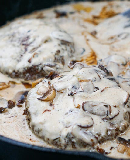 Keto Burger Steak with Mushroom Gravy Recipe