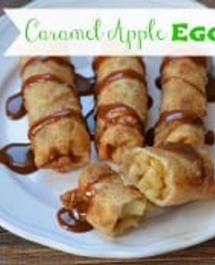 Caramel Apple Egg Rolls
